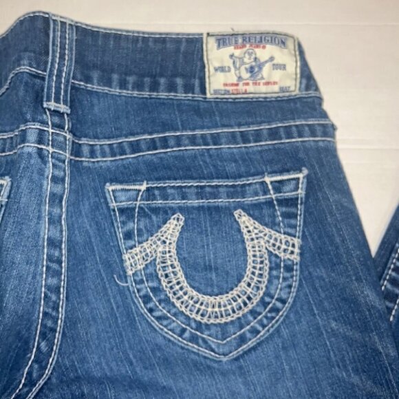 TRUE Religion blue Stella vintage low rise distressed skinny jeans size 29 - Picture 8 of 13